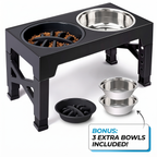 BarkAndMeow Premium Elevated Slow Feeding System For All Breeds