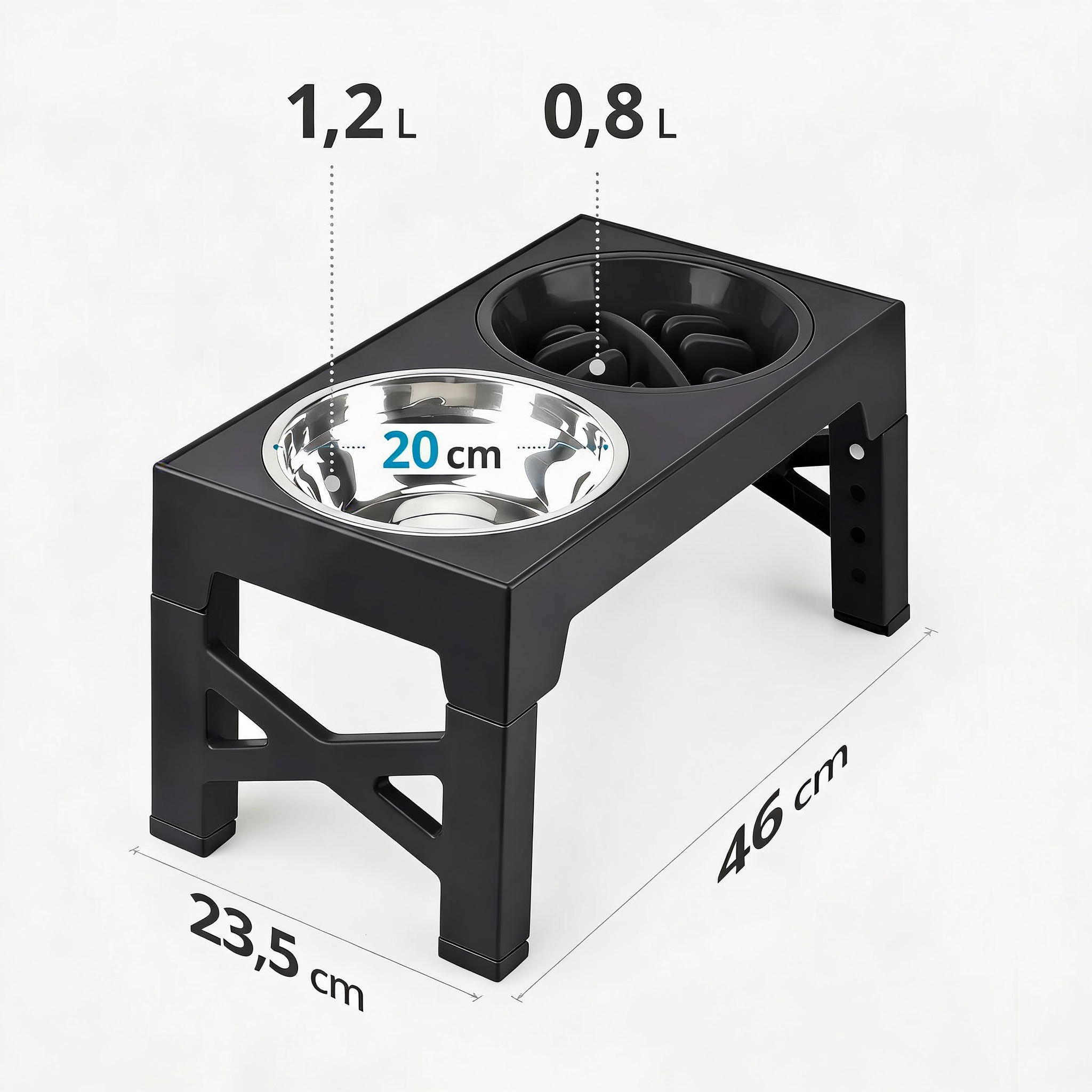 BarkAndMeow Premium Elevated Slow Feeding System For All Breeds